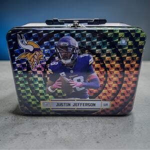 JUSTIN JEFFERSON Minnesota Vikings Themed Metal Lunch box Panini Revolution